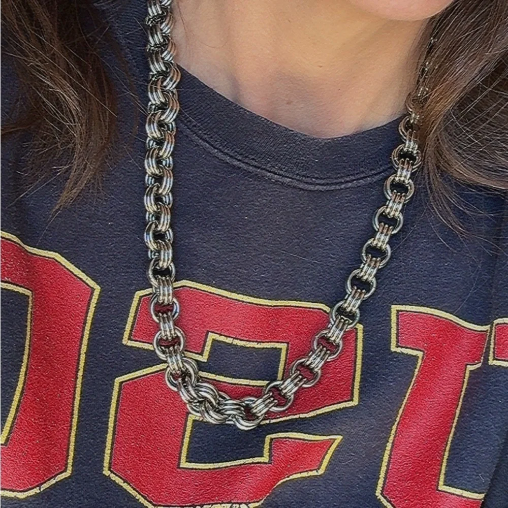 Chunky Stainless Steel Bold Rope Chain Jewelry